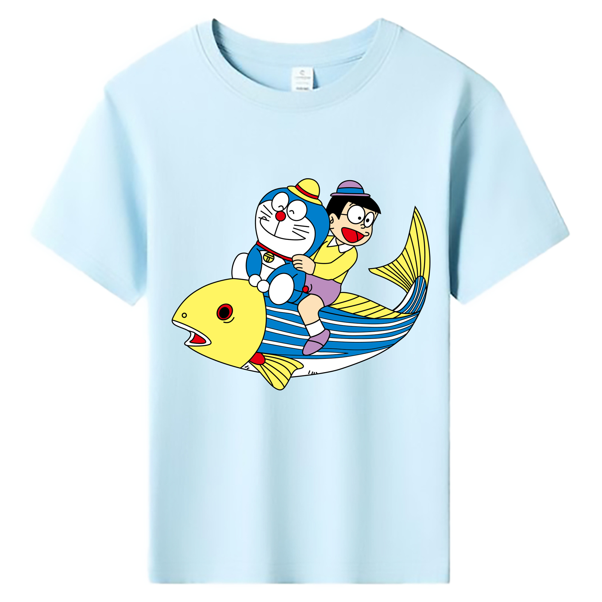 （画像用） ドラえもん 野比 のび太 Doraemon Nobita Nobi 綿100％キッズTシャツ（フロントプリント）